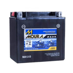 Bateria para moto Moura 12Ah 12V - modelo MA12-D