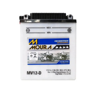 Bateria para moto Moura 12Ah 12V - modelo MV12-D